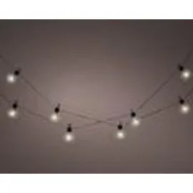 Lumineo Lichterkette Kunststoff 5,8m inkl. Solar schwarz/weiß