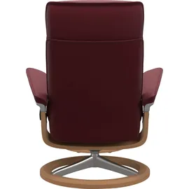 Stressless Stressless® Relaxsessel »Admiral« Set, Relaxsessel inkl. Hocker, mit Signature Base, Größe M & L, Gestell Eiche rot