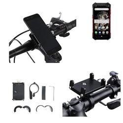 K-S-Trade für Ulefone Armor X5 Smartphone-Halterung, (Handyhalterung das Fahrrad Halter Lenkstange Fahrradhalterung) schwarz