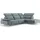 VitaliSpa Ecksofa Loungesofa Boxspringsofa James, Grau Relaxfunktion 301x86 cm Rechte Ecke,