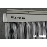 La Tenda Trento Türvorhang 90 x 210 cm Grau-Transparent