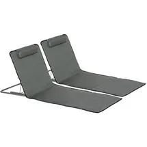 Outsunny Gartenliege 124 x 53 x 35-45 cm Grau