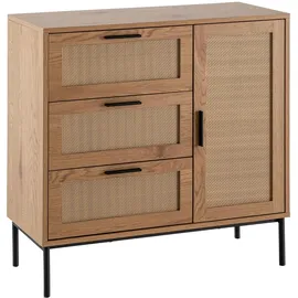FineBuy Sideboard 80 x 82 x 36 cm Braun