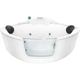 Acquavapore - Whirlpool Pool Badewanne Eckwanne Wanne W60-TH-SC 140x140cm mit Tür Walk-in-Pool aktive Schlauch-Reinigung