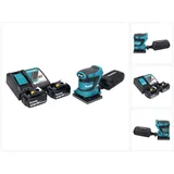 Makita DBO 481 RF Akku Schwingschleifer 18 V 112 x 102 mm + 2x Akku 3,0 Ah + Ladegerät