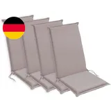 Sleepling Hochlehner Auflagen 4Er Set, Bequeme Gartenstuhlauflagen, Sitzauflagen