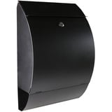 Lüllmann Briefkasten Design Postkasten Zeitungsfach Rolle Wand Mailbox in Schwarz 400054