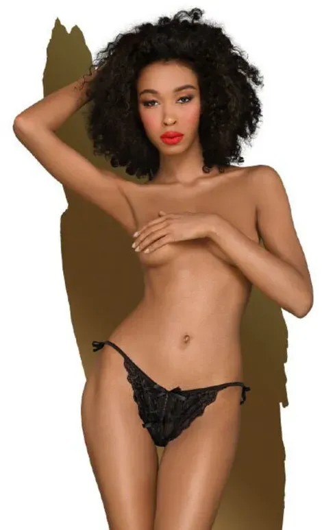 PENTHOUSE  Too Hot To Be Real Tanga - Schwarz / L/XL