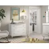 Babymöbel-Set VIPACK, weiß, B:100cm H:103cm T:57cm, MDF, Schlafzimmermöbel-Sets, best. aus Schubladen-Kommode und Wickelaufsatz, Ausf. Weiß