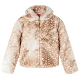vidaXL Wintermantel Kindermantel Kunstpelz Cognac 116 braun 116 (5-6 J)