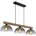Romy 3-flg 30 cm Holz/Metall/Glas/Textil