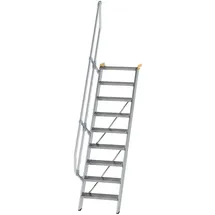 Günzburger MUNK Treppe 60° Stufenbreite 600 mm 9 Stufen Aluminium geriffelt