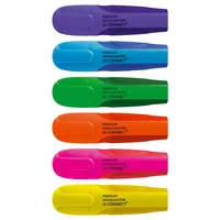 TonerPartner Q-CONNECT Textmarker Premium, 2-5mm, 6 Stück, sortiert