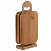 Testrut Schneidebrett-Set Holz 7-teilig 22 x 14 x 0,8 cm Braun