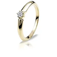 Adam & Eve Verlobungsring 375/- Gelbgold oder Weißgold 0,08 ct. - Brillantring (mit Ringbox, Diamantring, AE07), inklusive Echtheitszertifikat - Gravur möglich goldfarben 58