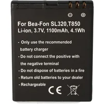 AccuCell Akku passend für Bea-Fon SL320 Akku T850, DRTEL-4D-01, Olympia Brio