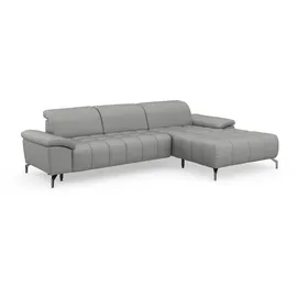 sit&more Ecksofa SIT & MORE "Cool L-Form", grau, B:290cm H:79cm T:185cm, Sofas, Ecksofa, wahlweise mit Kopfteilverstellung und Vorziehsitz, motorisch