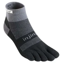 injinji Run Midweight Mini-Crew Socken grau/schwarz 40,5-44