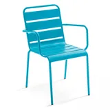 Oviala Palavas Gartensessel aus Metall, Blau