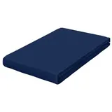 schlafgut Pure Topper Baumwolle 180 x 200 - 200 x 220 cm blue deep