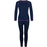 TROLLKIDS Kinder Girls Merino Baselayer Set (Größe 152, blau)