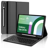 Tastatur für Samsung Galaxy Tab S9 FE Plus 12,4 Zoll 5G – Galaxy Tab S9 Plus Tastatur, Schutzhülle für Samsung Galaxy Tab S9FE+/S9+, AZERTY-Tastatur, magnetisch, abnehmbar, für Samsung Galaxy Tab 12,4