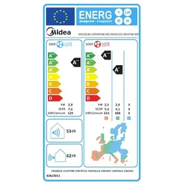 Midea BreezelessE Inneneinheit 2,79 kW MSCB1BU-09HRFN8-ME