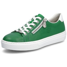 RIEKER Damen Sneaker Leder MemoSoft Reißverschluss L59L1, Größe:37 EU, Farbe:Grün