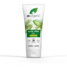 Dr.Organic Dr Organic Aloe Vera Gel mit Teebaumöl, Reinigend, Für alle Hauttypen, Natürlich, Vegan, Tierversuchsfrei, Paraben- & SLS-frei, Recycelt & Recyclebar, Bio, 200ml