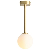 Licht-Erlebnisse Deckenlampe Metall Glas 14 cm breit in Messing