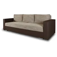 Sofnet Schlafsofa Bird, mit Schlaffunktion und Bettkasten, Bettsofa mit Chromfüße, Schlafcouch, Sofagarnitur weiß