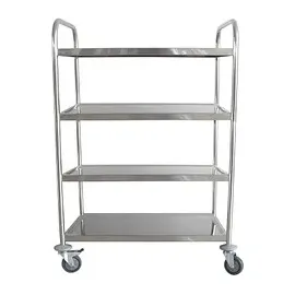 kompatible Ware Servierwagen silber 84,5 x 52,5 x 125,0 cm
