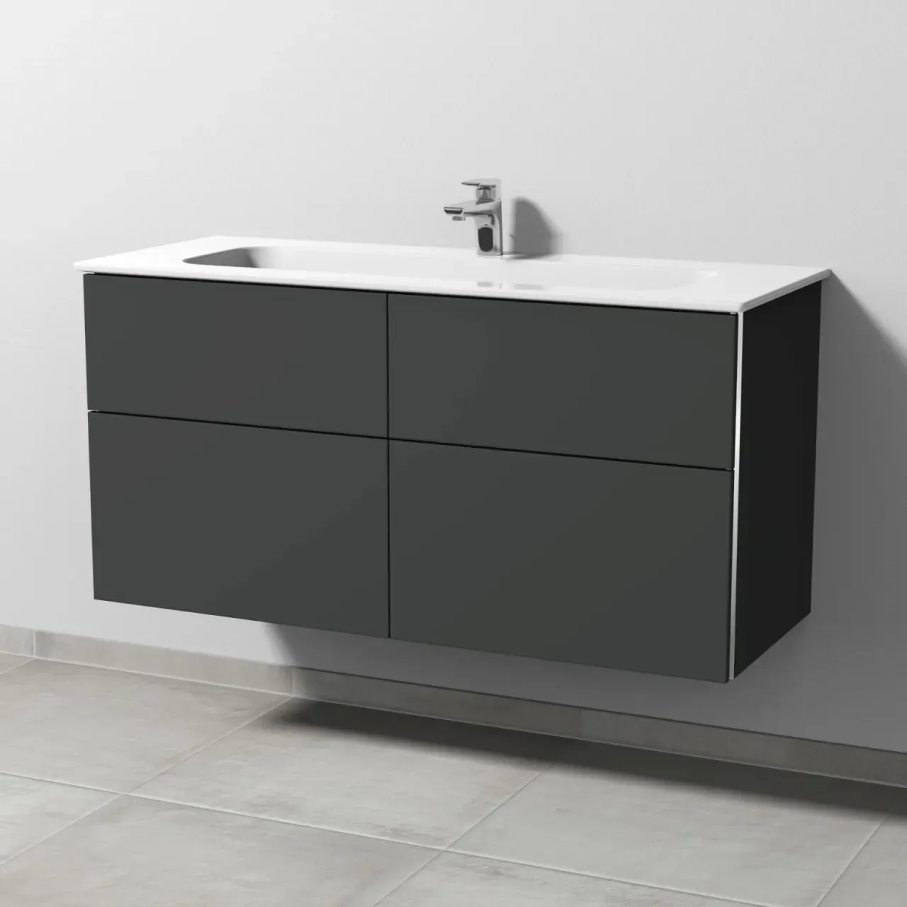 Sanipa 3way Keramik-Set Keramik-Waschtisch und Unterbau (BP482) BP4821B