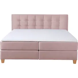 Home Affaire Boxspringbett HOME AFFAIRE "Moulay", lila (flieder), B:174cm L:231cm, Komplettbetten, Boxspringbett, inkl. Topper, in Überlänge 220 cm, 3 Härtegrade, auch in H4