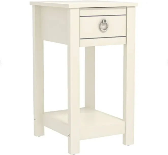 Galano Laurel Nachttisch mit 1 Schublade - L 32 x B 35 x H 59,5 cm, beige Schlafzimmermöbel