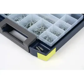 RAACO Sortimentskoffer Polycarbonat 354 x 55 x 323 mm blau 14 Fächer