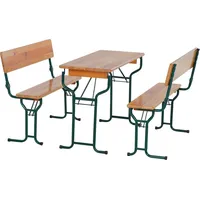 Natura Festzeltgarnitur 3teilig 110 cm mit Rückenlehne