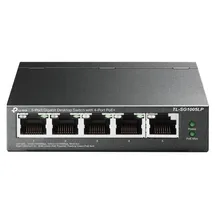 TP-Link TL-SG1005LP 5-Port Gigabit PoE Switch mit 4 PoE+-Ports, lüfterlos) Schwarz