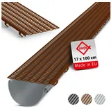 Inefa Laubfangstreifen 100cm, NW 100-150 Braun Dachrinnen Laubschutz