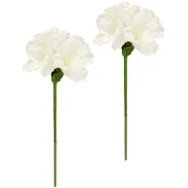 I.GE.A. Kunstblume I.GE.A. "Amaryllis 2er Set", weiß, B:16cm H:60cm L:12cm, Polyester, Kunstpflanzen, 60cm Blumen Zweig Dekozweig Weihnachtsdeko Weihnachtsblume Deko