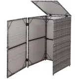 Proregal Mülltonnenverkleidung 110 x 65 x 66 cm grau