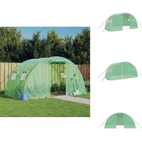 Vidaxl - Gewächshaus Mit Stahlrahmen Grün 8 M2 4x2x2 M - Gewächshaus - Gartengewächshaus - Tomatenhaus - Pflanzenhaus - Greenhouses