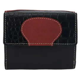 Sunsa Geldbörse Damen Portemonnaie rot|schwarz