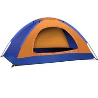 Ultraleichtes Campingzelt, Pop-Up-Zelt mit Tragetasche, wasserdicht und winddicht, Camping-Unterstände für Rucksackreisen, Ausflüge, Wandern (1 Person, Orange)