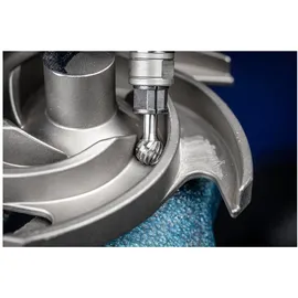 Pferd Hartmetall Hochleistungsfrässtift Allround Kugel KUD Ø 12x10mm Schaft-Ø 6 mm HICOAT universal