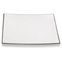 Gmundner Keramik Grauer Rand, Speiseteller Trend (26x26cm)