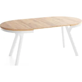 WFL GROUP Runder Esstisch 100 x 77 x 100 cm braun