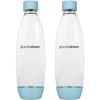 NEU SodaStream Flaschen Fresh Blue 1L 2er Set spülmaschinenfest BPA frei