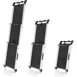 priorpet Hunderampe Auto Klappbar- Teleskop Alu Rampe für große Hunde - Stabile Hundetreppe Auto & SUV - rutschfest - Reflektierende Seiten - Hundeleiter ...