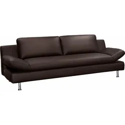 3-Sitzer PLACES OF STYLE "Redding", braun, B:221cm H:80cm T:90cm, NaturLEDER - u00bbMadrasu00ab (echtes Rindsleder), Sofas, in Naturleder